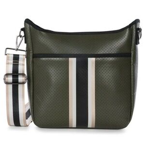 HAUTE SHORE BLAKE GREEN NEOPRENE CROSSBODY BAG